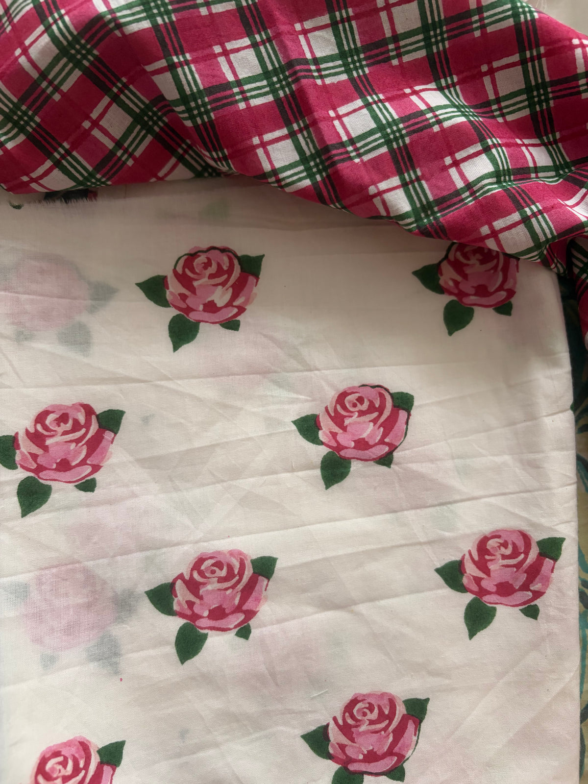 Indian Rose Garden Organic Cotton Fabric