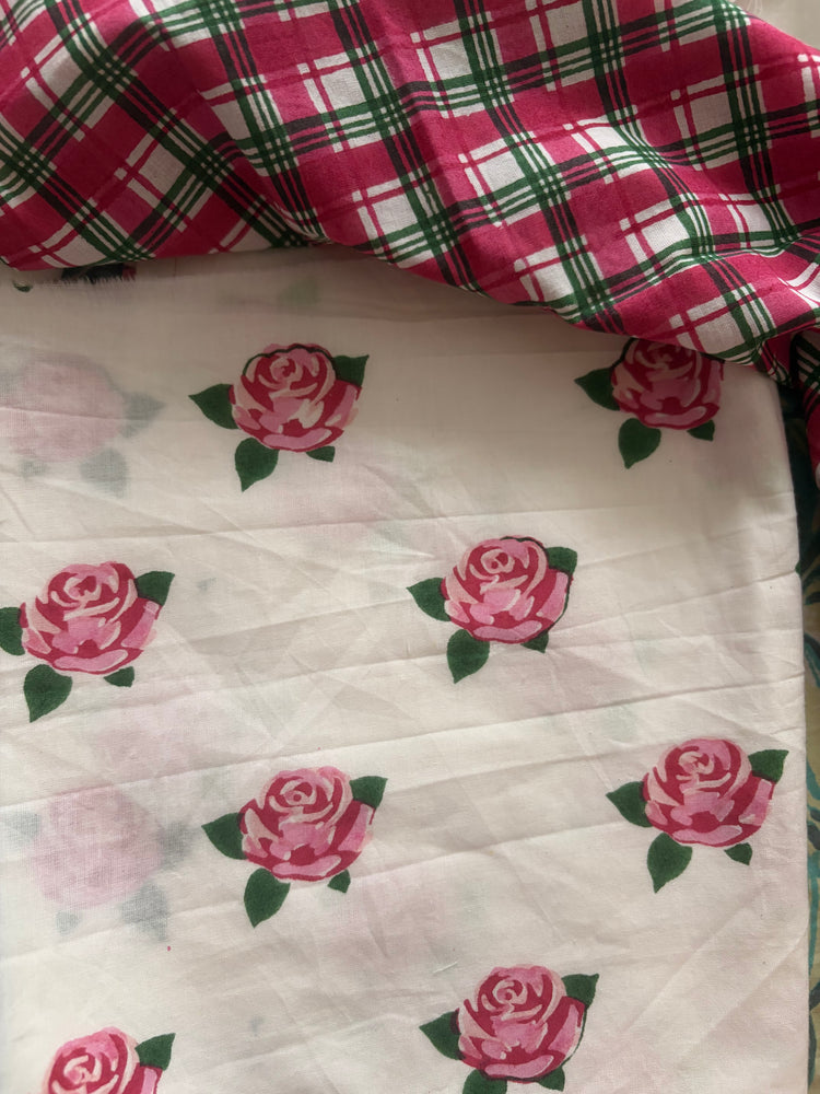 Indian Rose Garden Organic Cotton Fabric